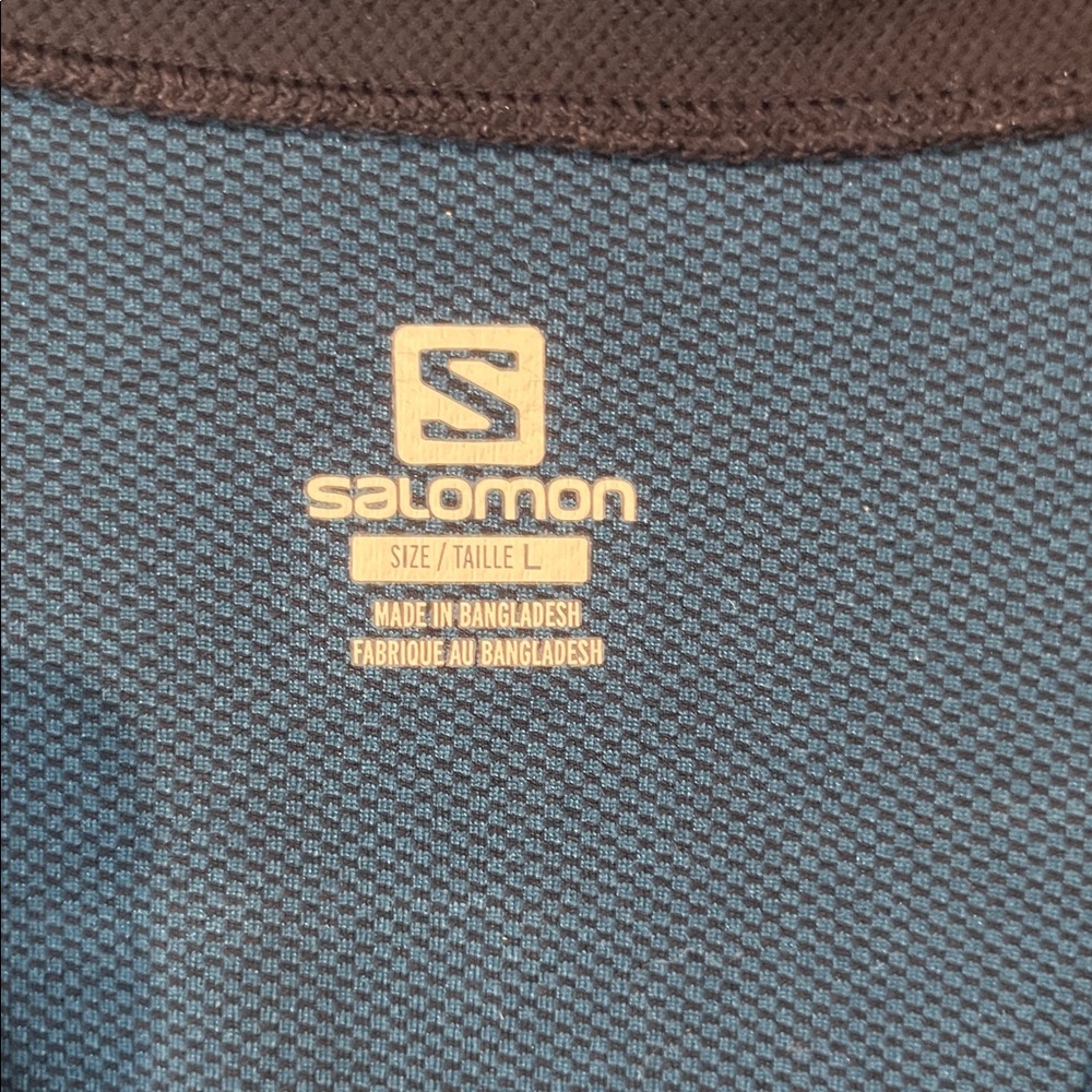Men’s Salomon Navy Long Sleeve Half-Zip Pullover | Size Large - Picture 5 of 6